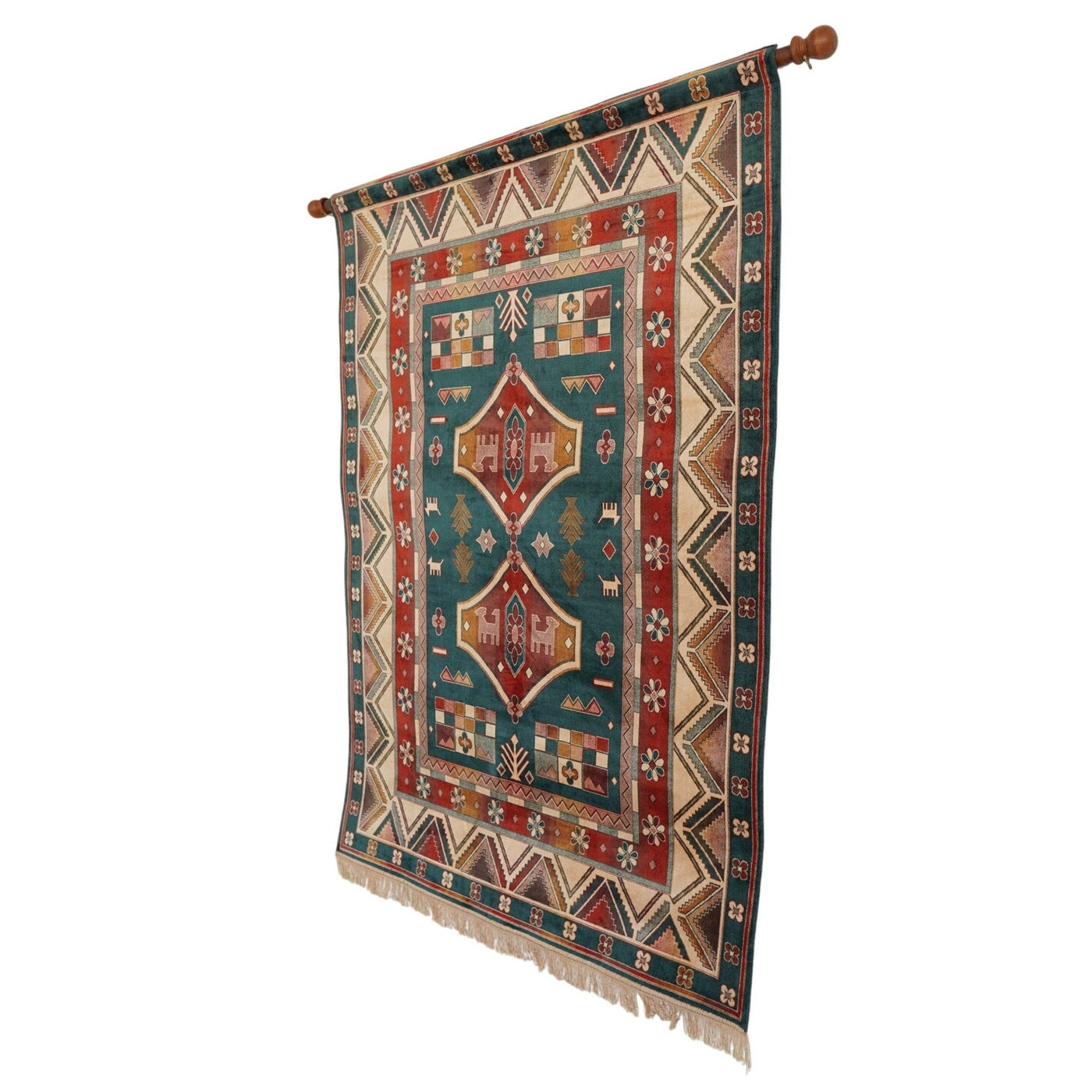 Vintage Geometric Woven Wall Tapestry