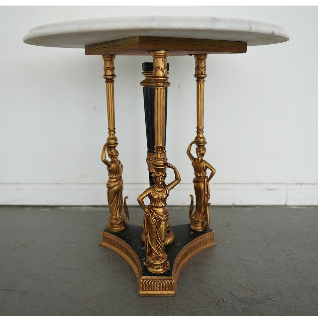 Vintage Marble Top Side Table