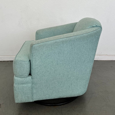 My Coastal Home Aqua Swivel Barrel Chair