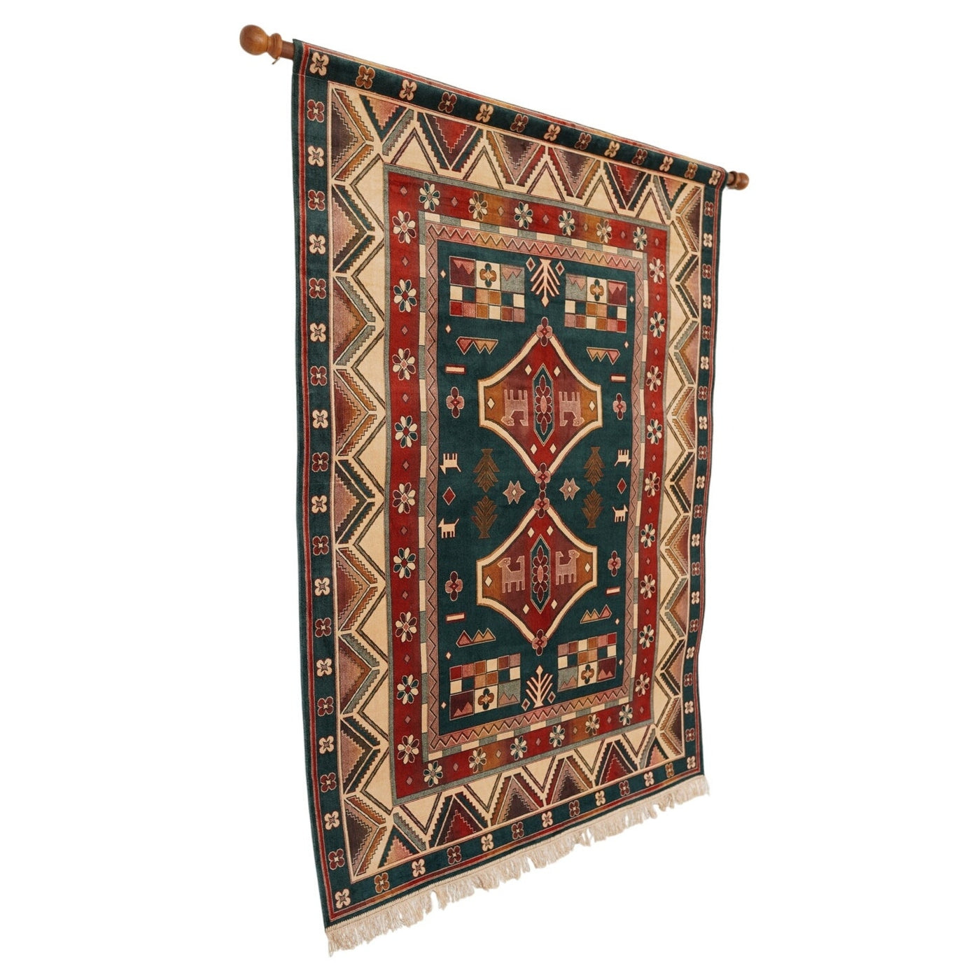 Vintage Geometric Woven Wall Tapestry