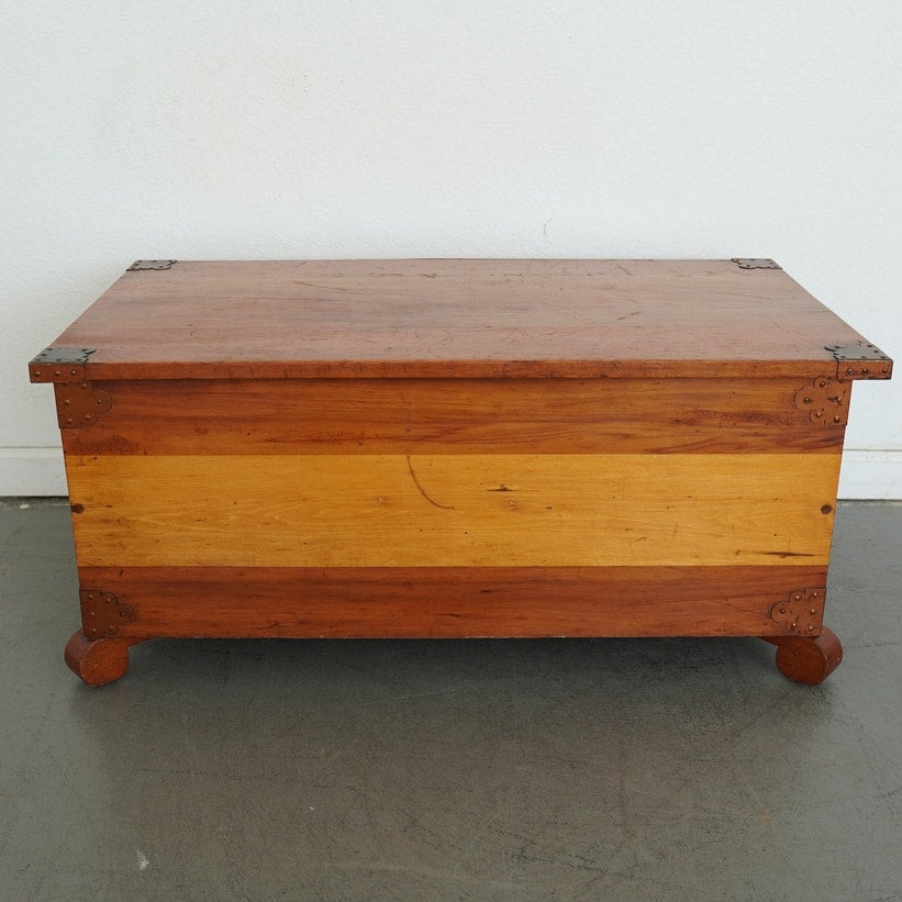 Vintage Rustic Pine Blanket Chest