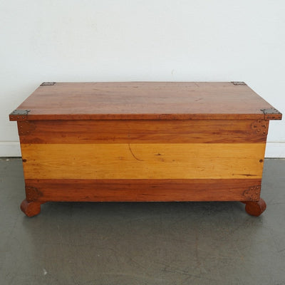 Vintage Rustic Pine Blanket Chest