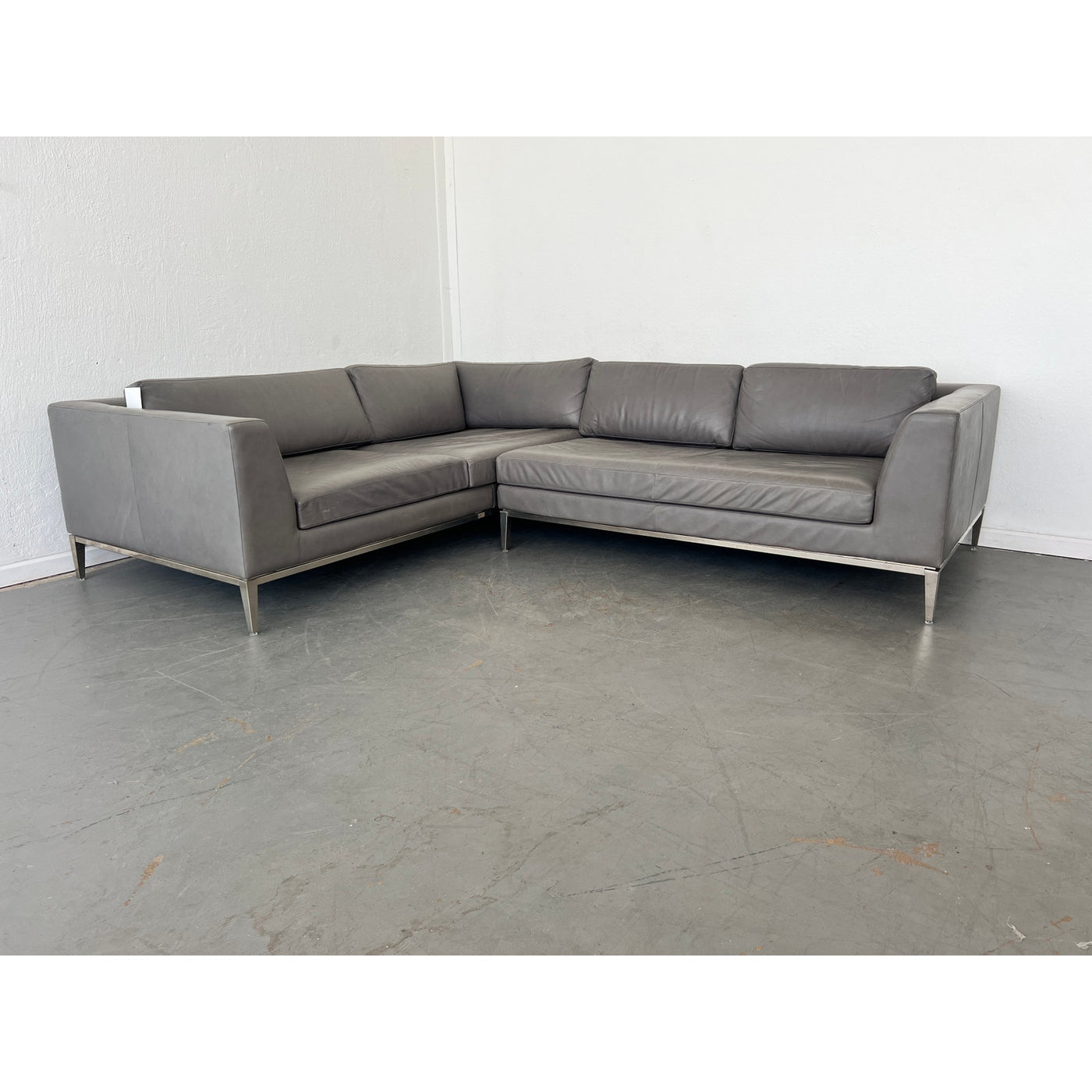 Restoration Hardware Italia Leather Sectional
