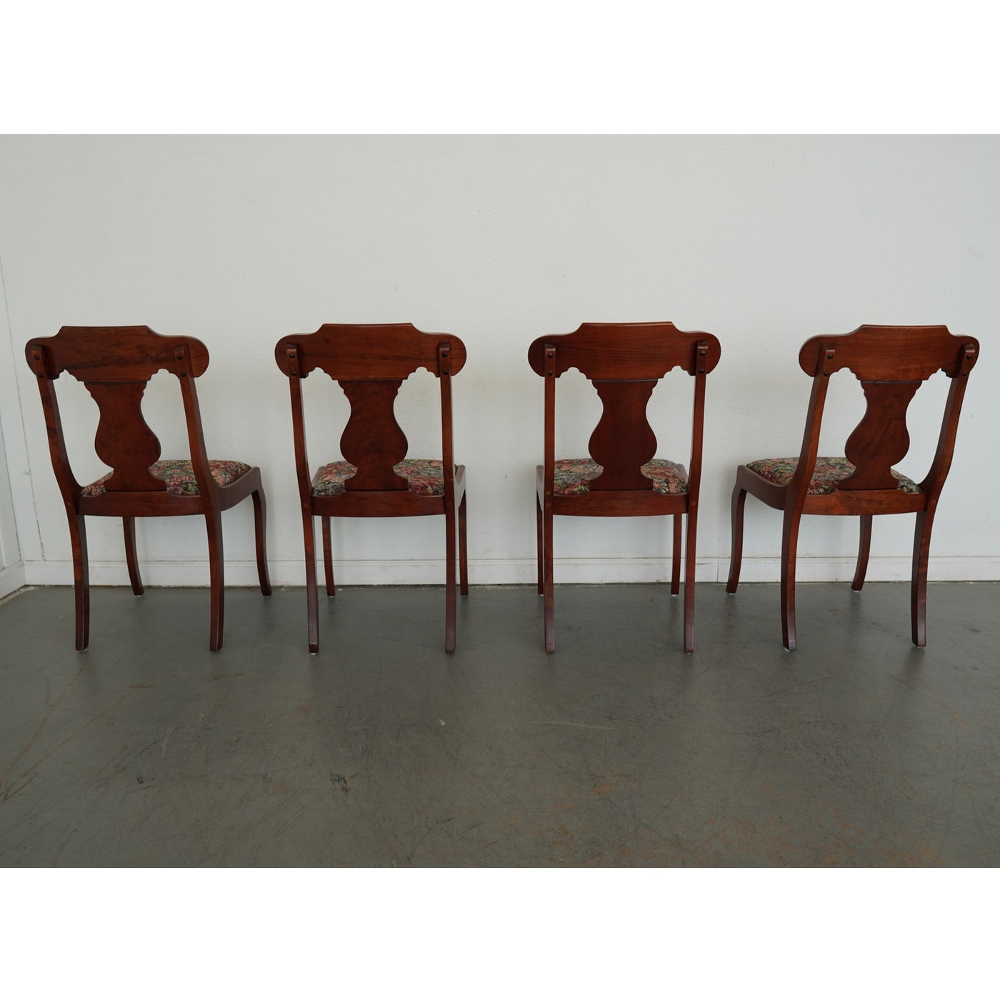 Vintage Pennsylvania House Cherry Gondola Style Dining Chairs (Set of 8)