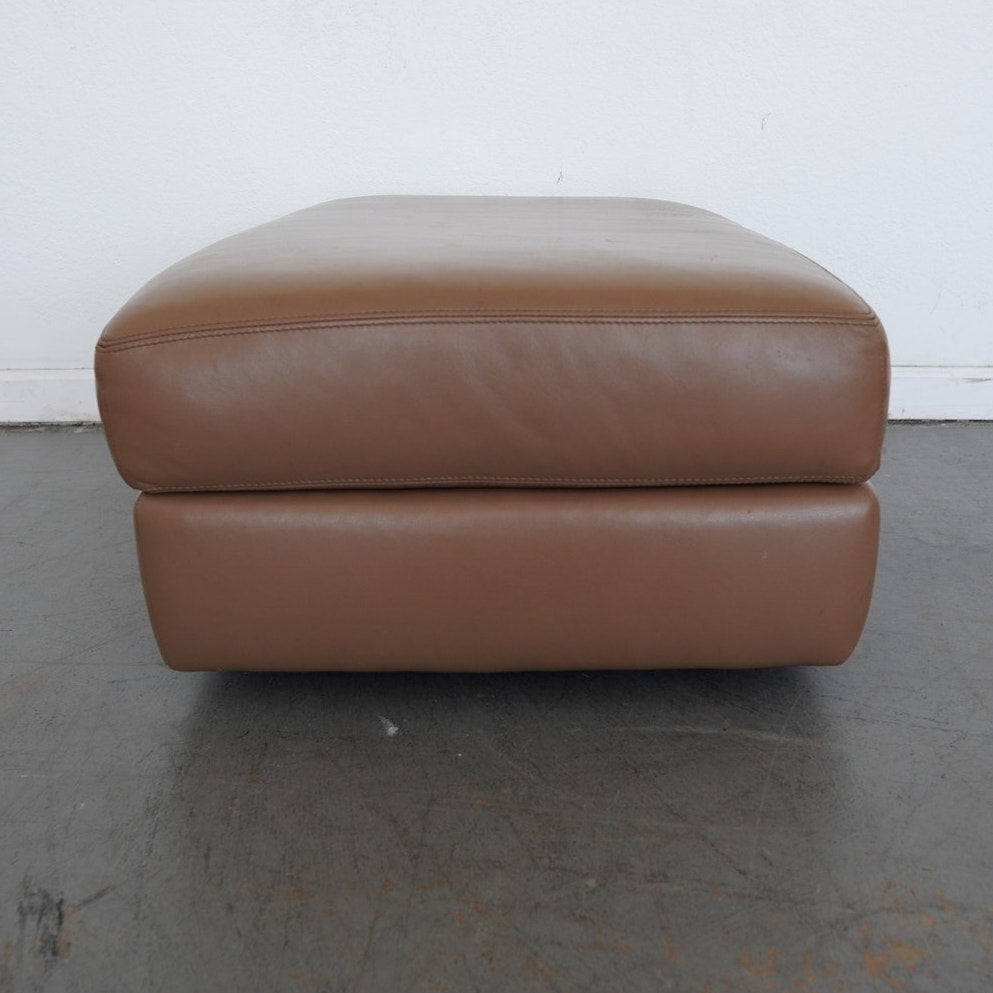 Design Within Reach Reid Leather Sofa & Ottoman
