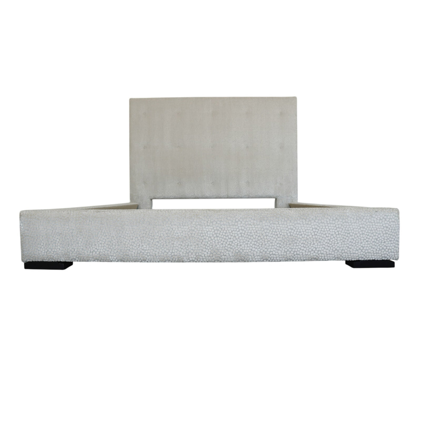 Textured Velvet Upholstered King Bed