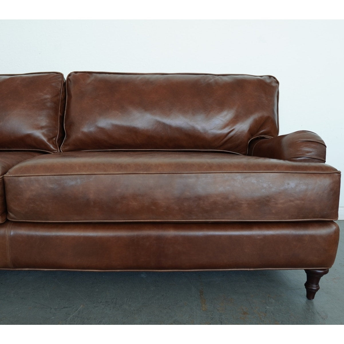Ballard Designs Wynne Leather Sofa