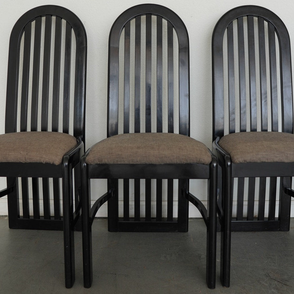 Vintage Pallavisini Italian Modern High-Back Dining Chairs (Set of 4)