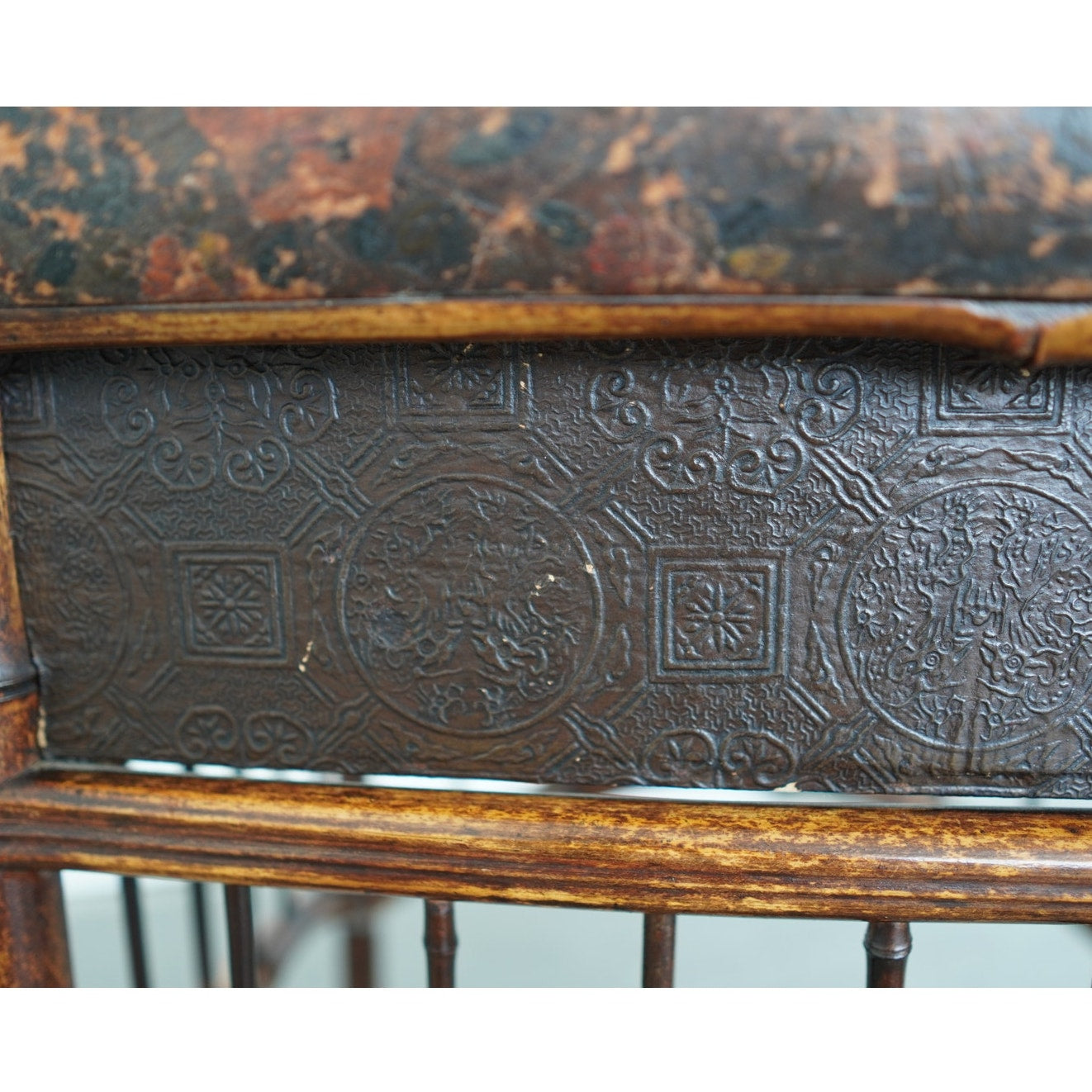 Antique Bamboo Sewing Table