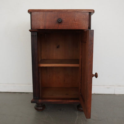 Antique Walnut Bedside Cabinet