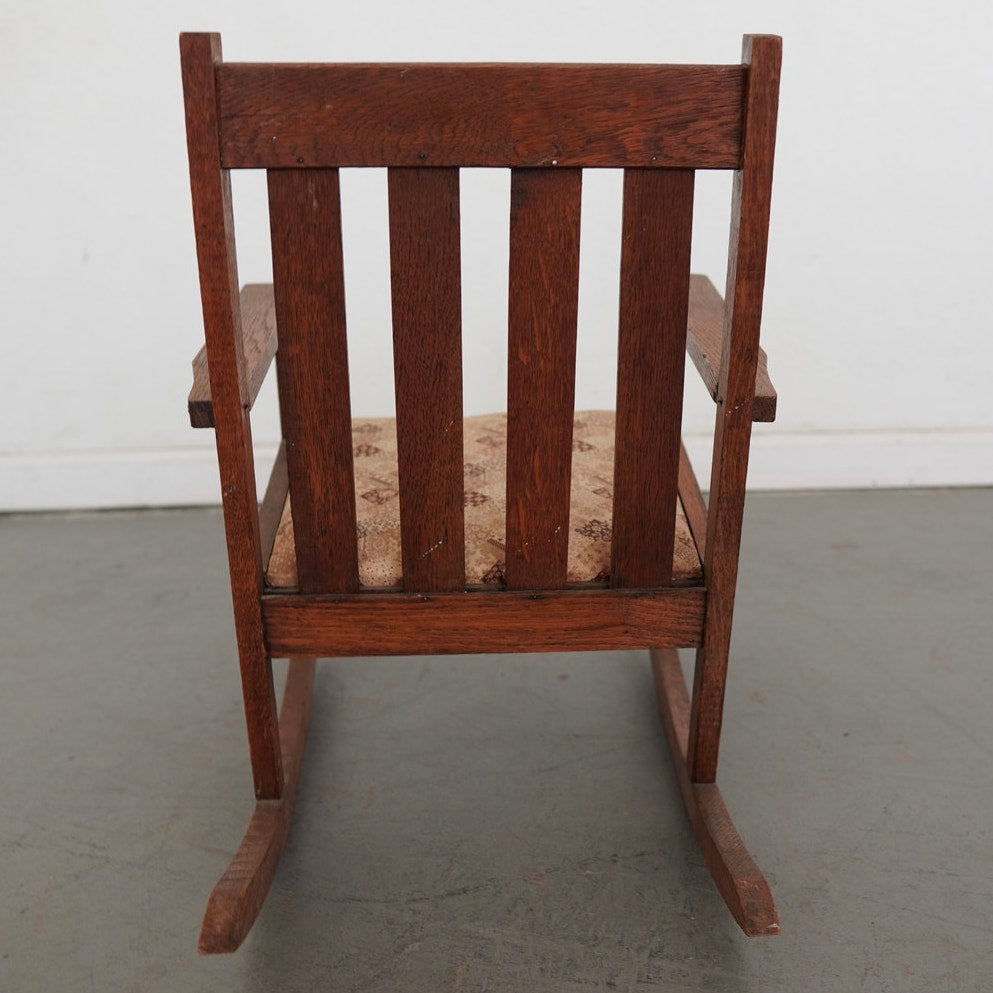 Vintage Mission-Style Children's Rocking Chair – Lu and Home, image size:993x993