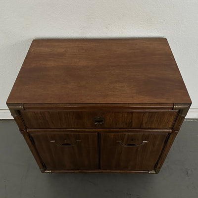 Vintage Drexel Accolade Campaign Style Nightstands (Set of 2)