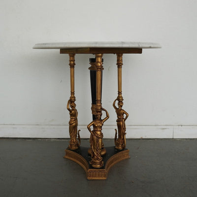 Vintage Marble Top Side Table