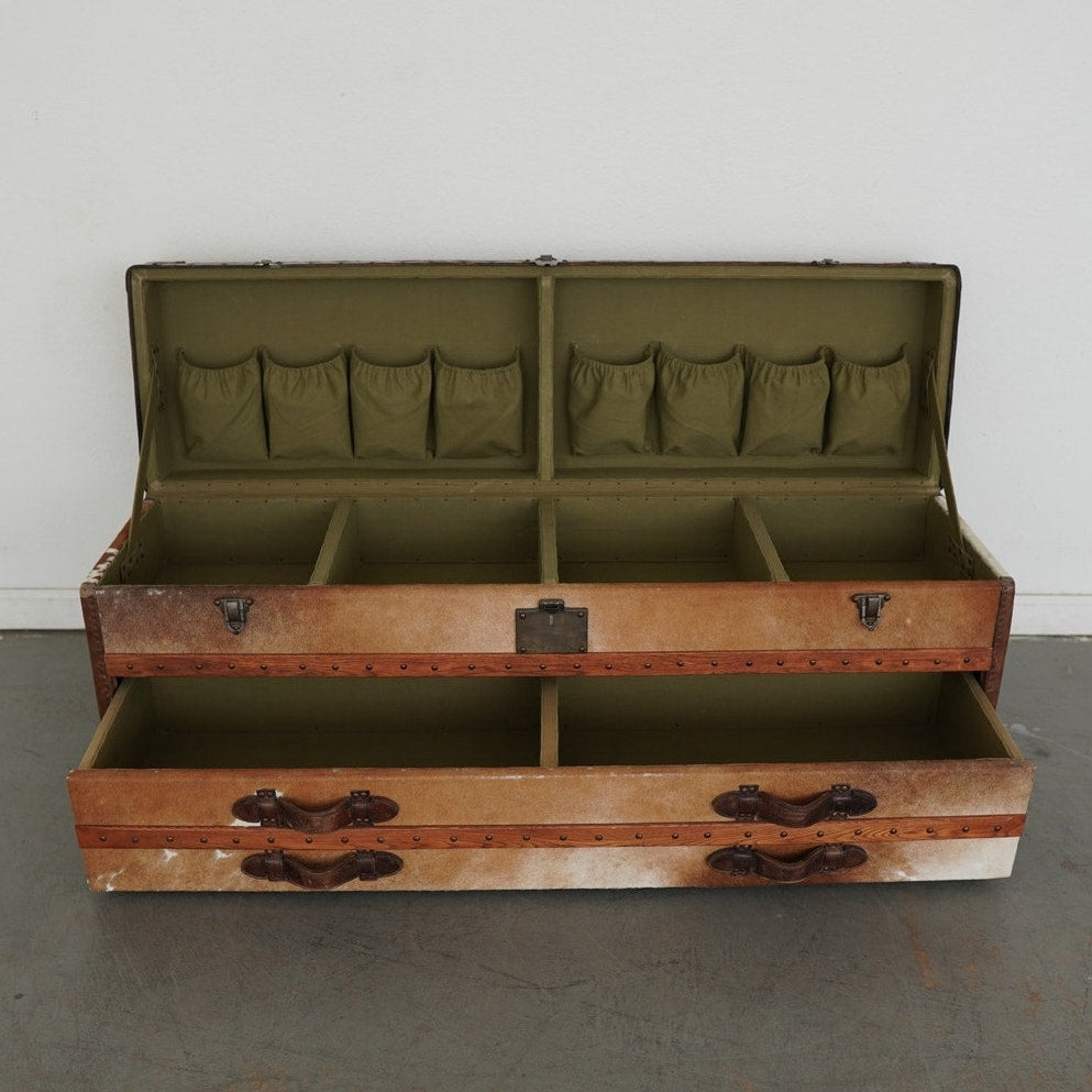 Timothy Oulton Cowhide Harrow Trunk