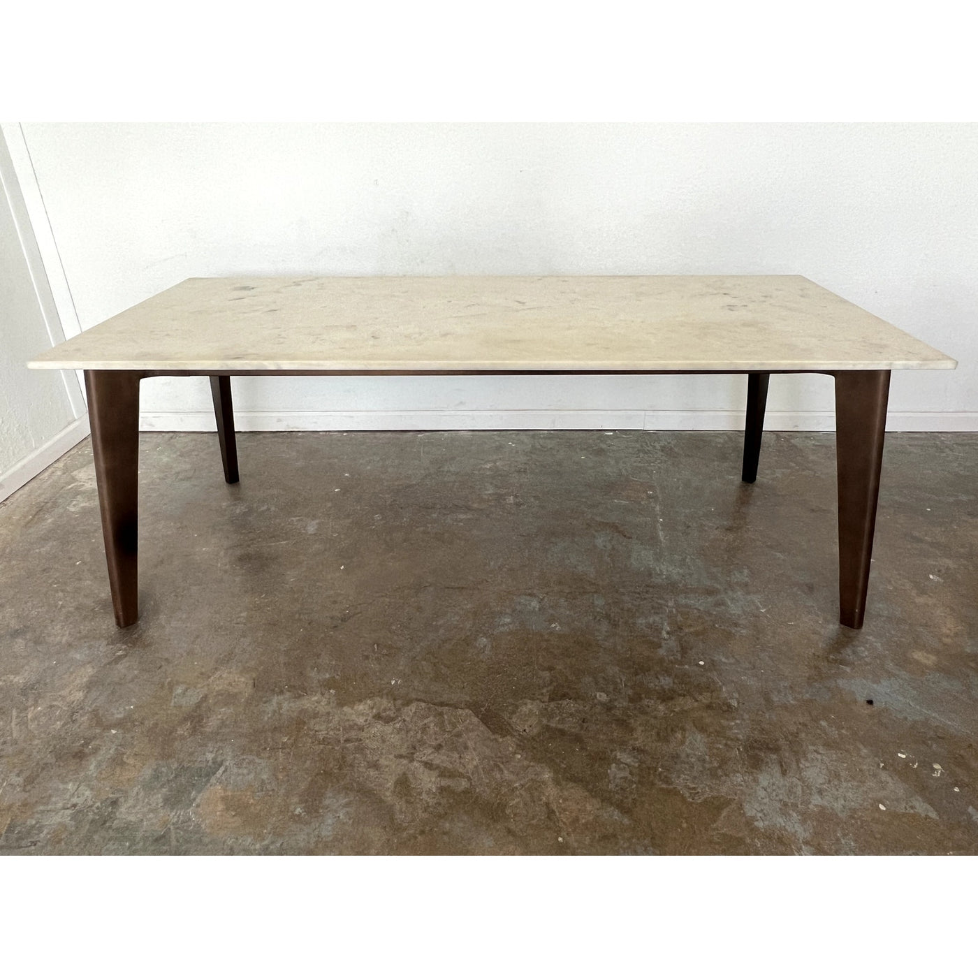 CB2 Harper White Marble Dining Table