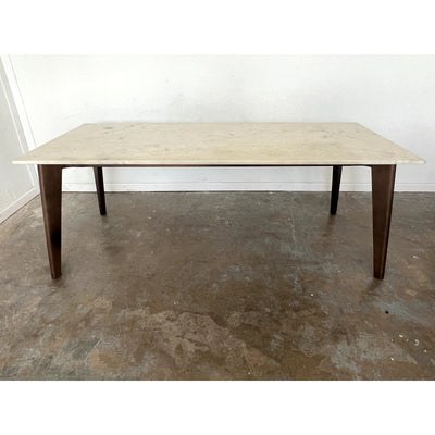 CB2 Harper White Marble Dining Table