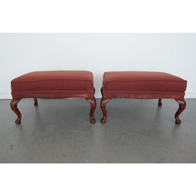 Vintage Bassett French Provincial Lounge Chairs & Ottomans (Set of 4)