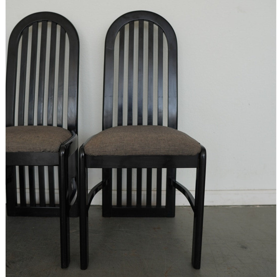 Vintage Pallavisini Italian Modern High-Back Dining Chairs (Set of 4)