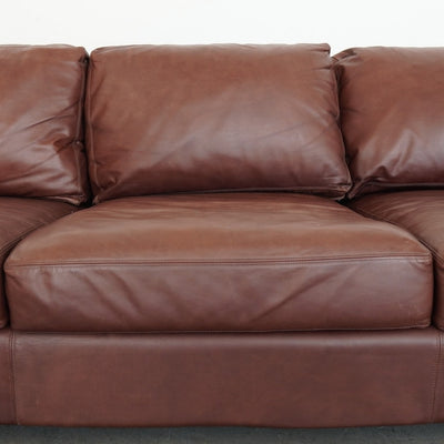 Pottery Barn Turner Roll Arm Leather Sofa