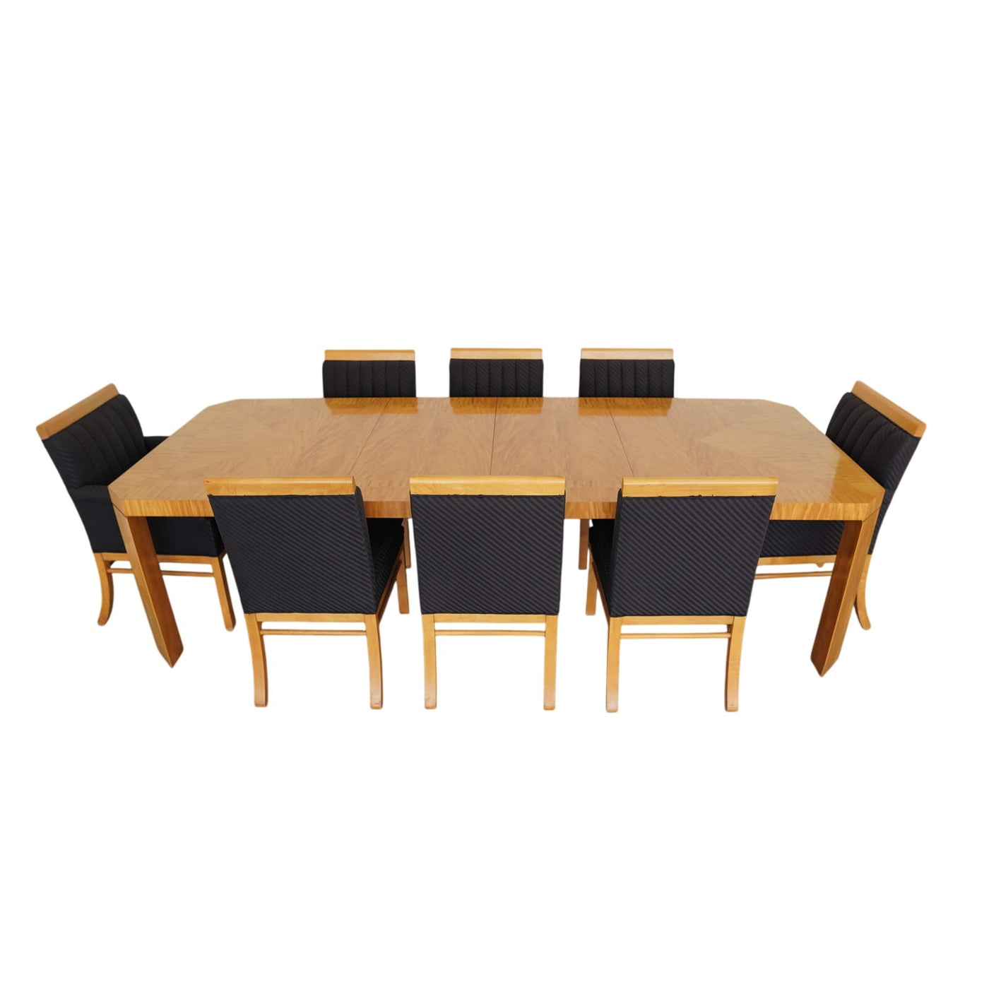 Baker Furniture Art Deco Primavera Extension Dining Table & Chairs (Set of 9)