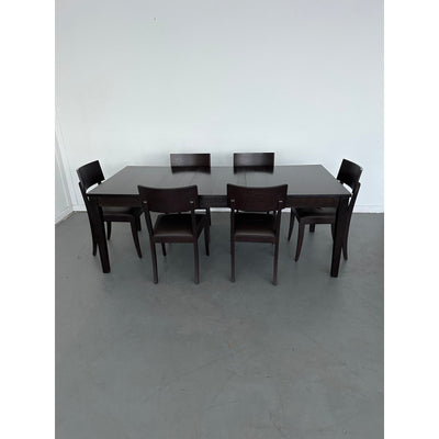 Crate & Barrel Madison Extension Dining Table Set (Set of 7)