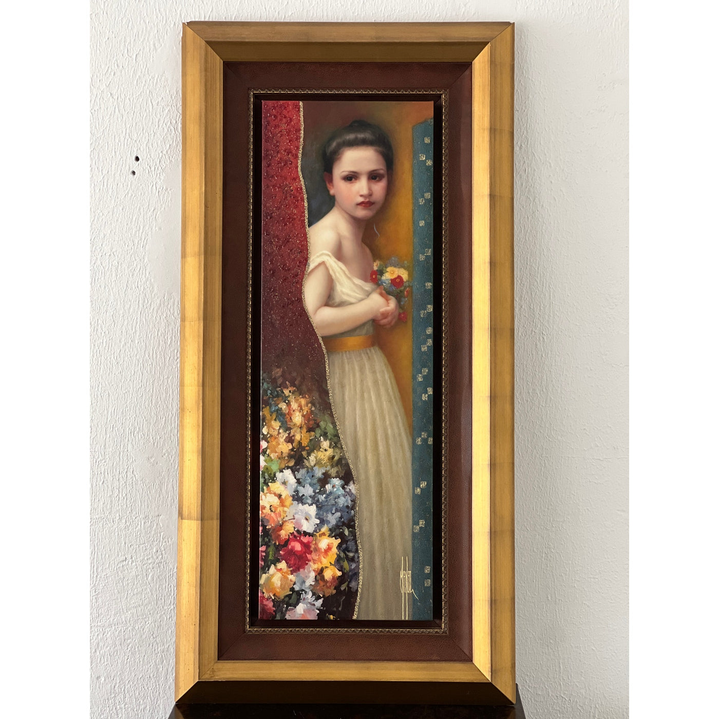 Manaz Limited Edition Wall Art – “Girl with Flowers”