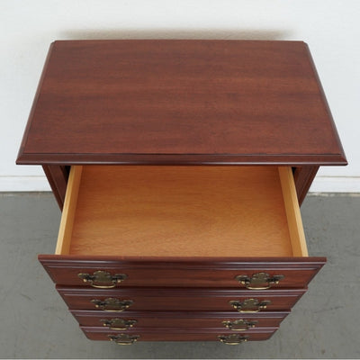 Vintage American Drew Traditional Mahogany 4-Drawer Nightstand