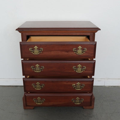 Vintage American Drew Traditional Mahogany 4-Drawer Nightstand