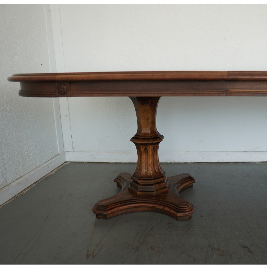 Vintage Century Furniture Double Pedestal Extension Dining Table
