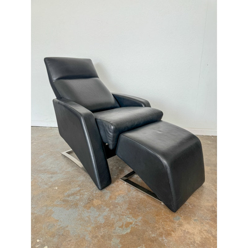 Robb & Stucky Modern Recliner and Ottoman