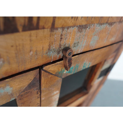 European Reclaimed Wood Wine Cabinet
