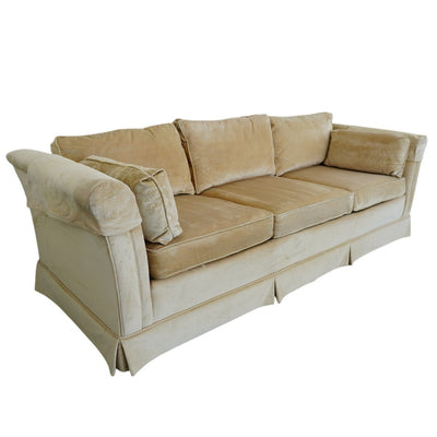 Vintage Drexel Heritage Skirted Velvet Sofa