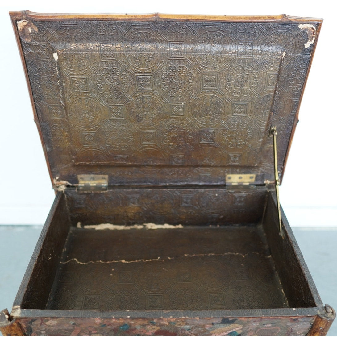 Antique Bamboo Sewing Table