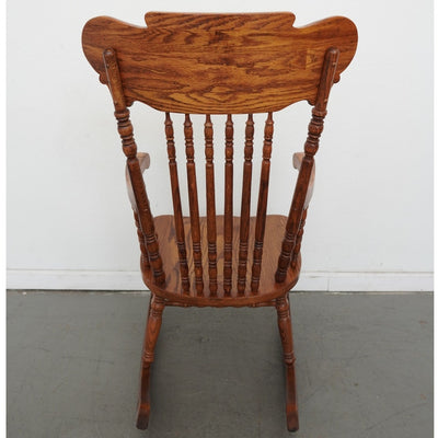Vintage Carved Oak Rocking Chair