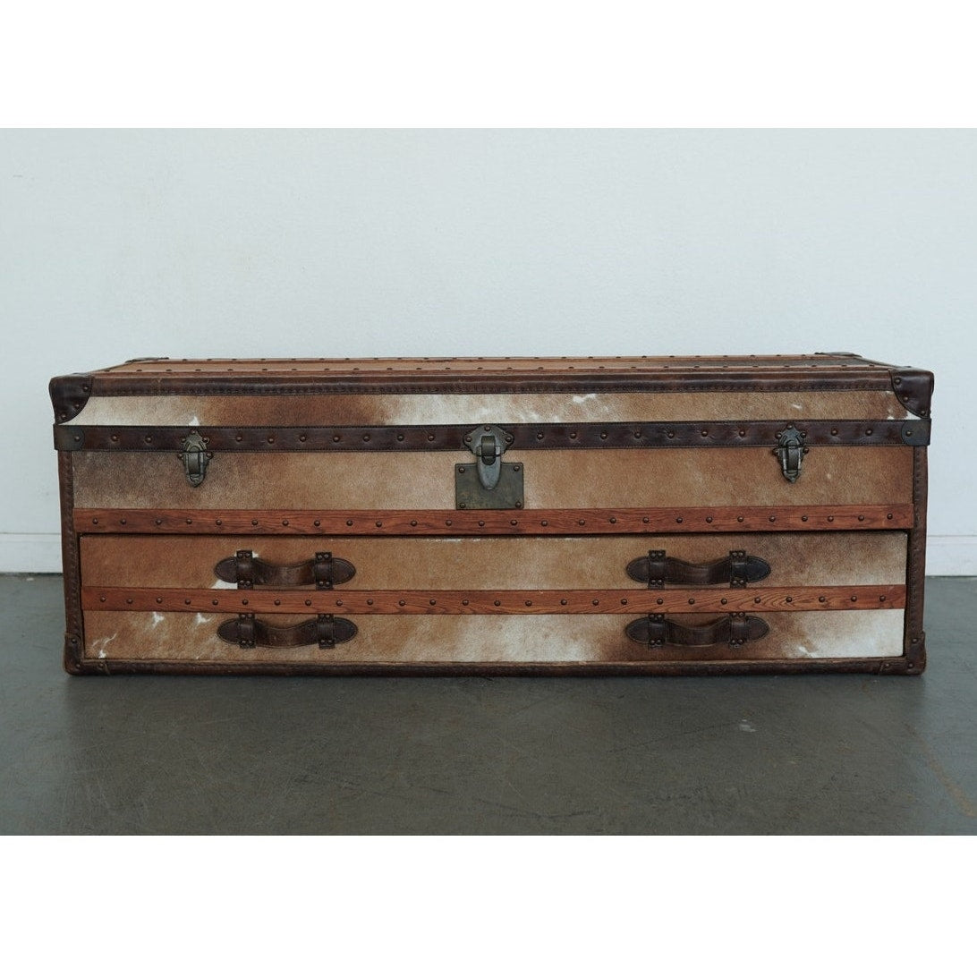 Timothy Oulton Cowhide Harrow Trunk