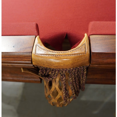 Solid Wood Pool Table – Ornate Carved Legs – 3-Piece Slate