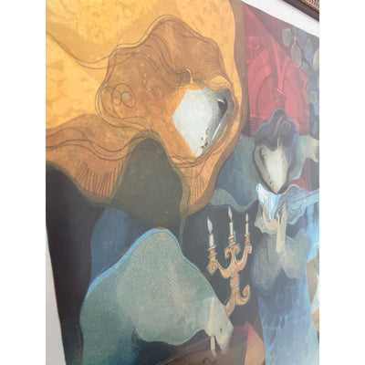 Sunol Alvar “L’Inspiration” Signed 1994 Lithograph with Remarque - Framed