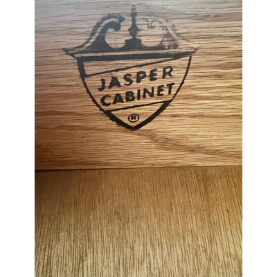 Vintage Jasper Cabinet Co. Black Lacquer Secretary Desk