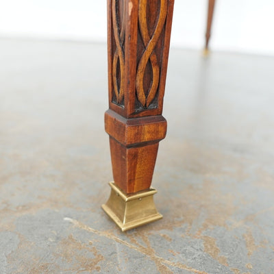 Maitland Smith Green Leather Top Game Table