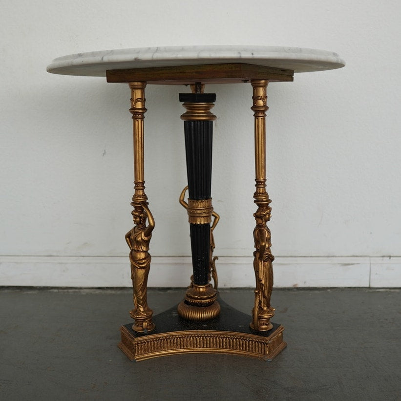 Vintage Marble Top Side Table