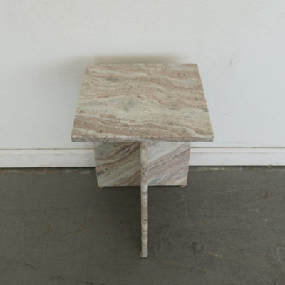 CB2 Tall Marble Side Table