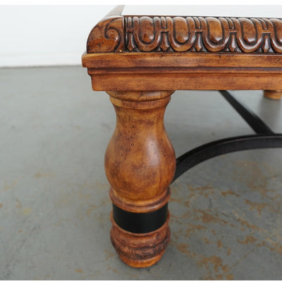 Ethan Allen Square Carved Coffee Table