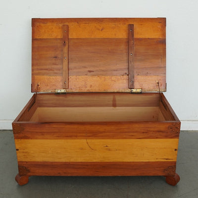 Vintage Rustic Pine Blanket Chest