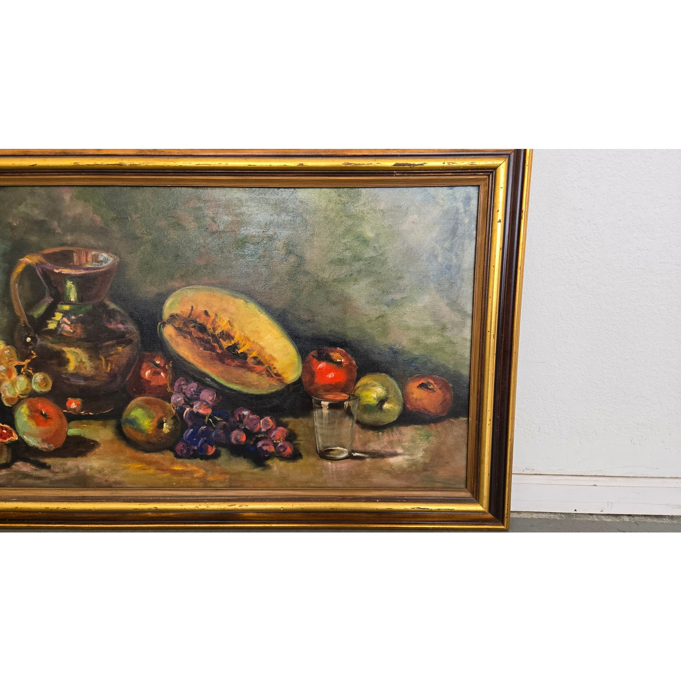 Framed Fruit Still Life Painting