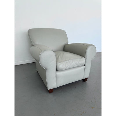 Pottery Barn Manhattan Roll Arm Leather Chair