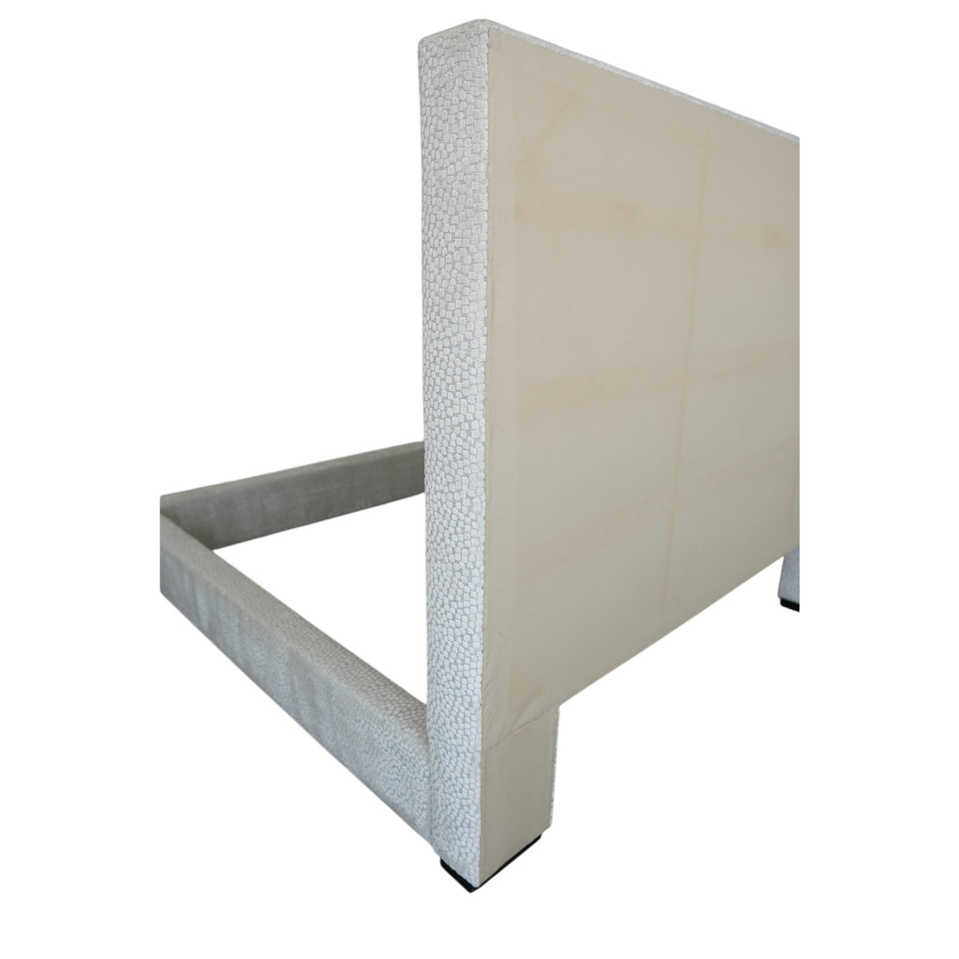 Textured Velvet Upholstered King Bed
