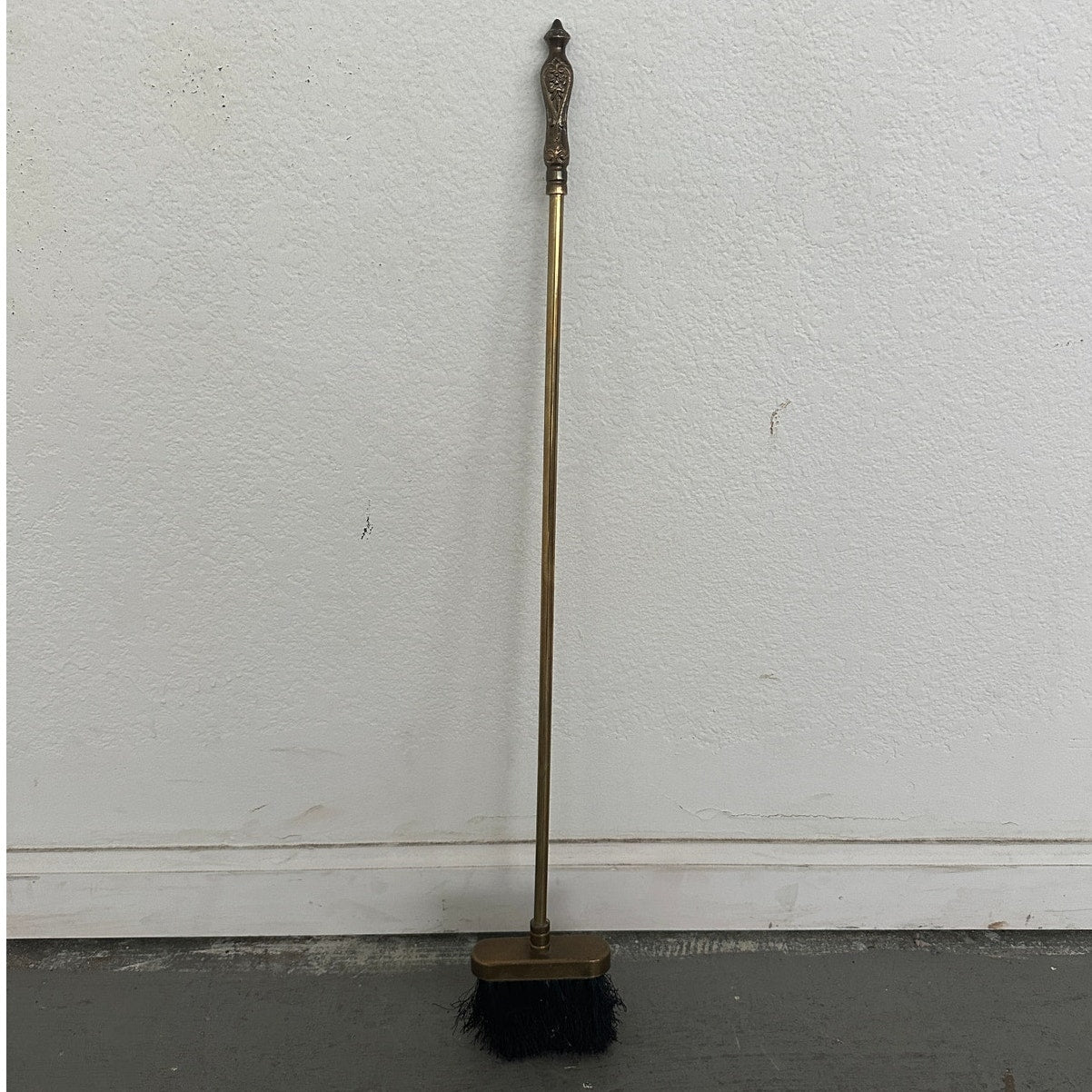 Vintage Brass Fireplace Tool Set & 4-Panel Screen (Set of 2)