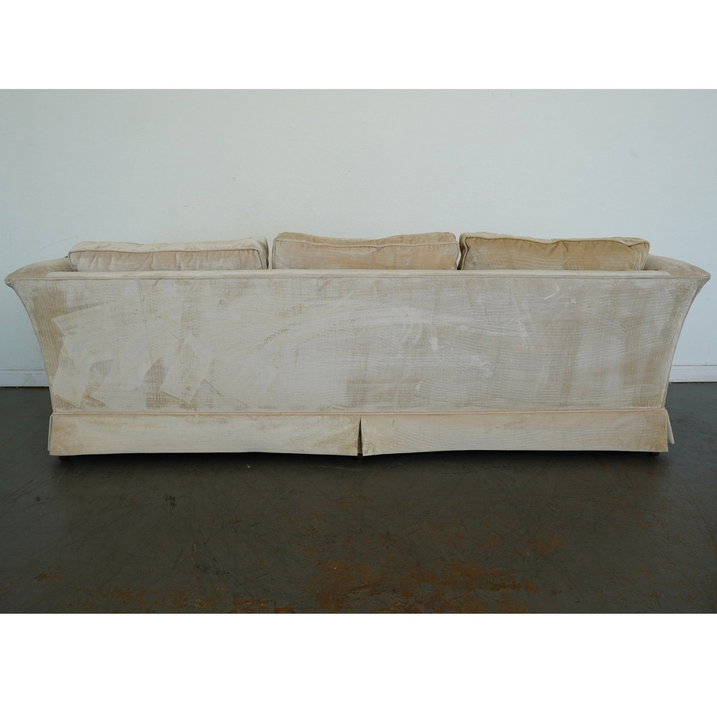 Vintage Drexel Heritage Skirted Velvet Sofa