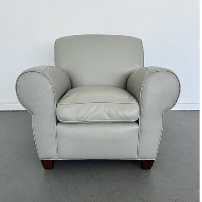 Pottery Barn Manhattan Roll Arm Leather Chair