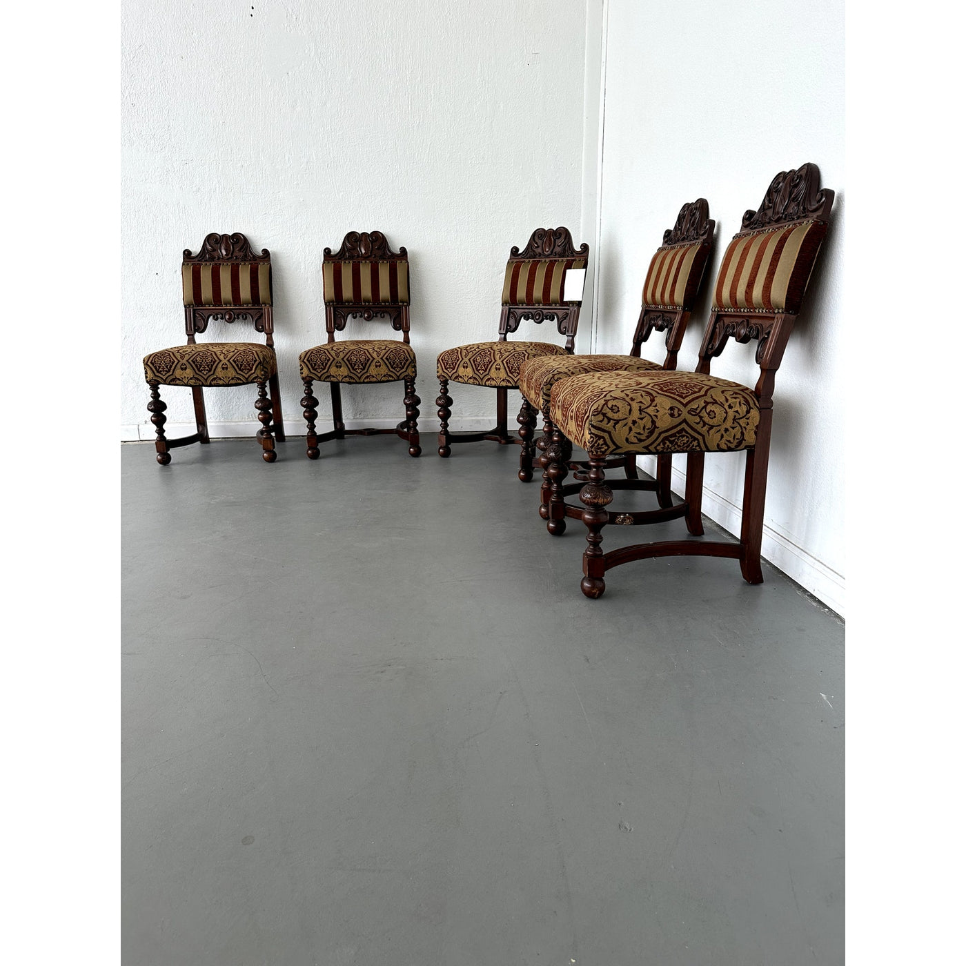 Italian Antique Dining Chairs (Set of 5)